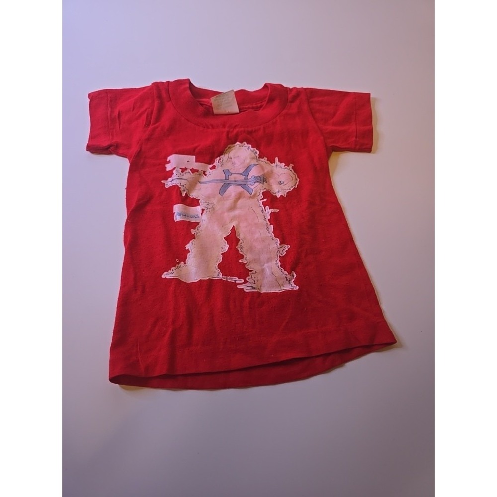 VINTAGE He-Man Master Of The Universe RED T-SHIRT CHILDS size 2 - Picture 5 of 8